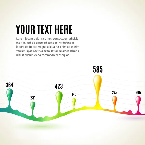 Soyut sıvı renkli damla. İş tanıtımı kavramı