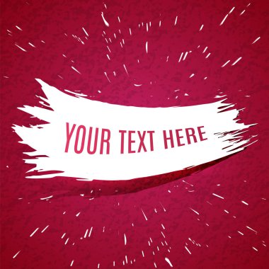 Grunge beyaz fırça darbesi kırmızı arka plan dokulu. Mürekkep explos