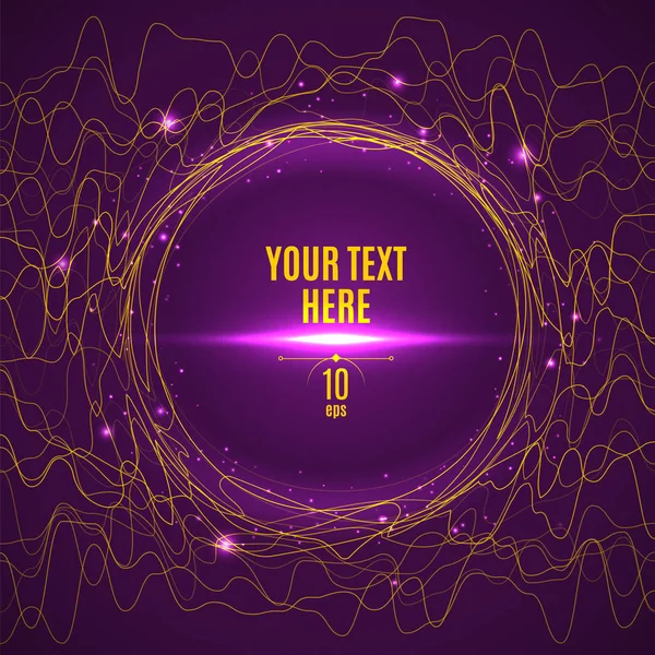 Soyut sarı mor arka plan dalga satırlarında baktı. Afiş t