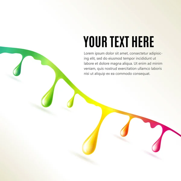 Soyut sıvı renkli damla. İş tanıtımı kavramı