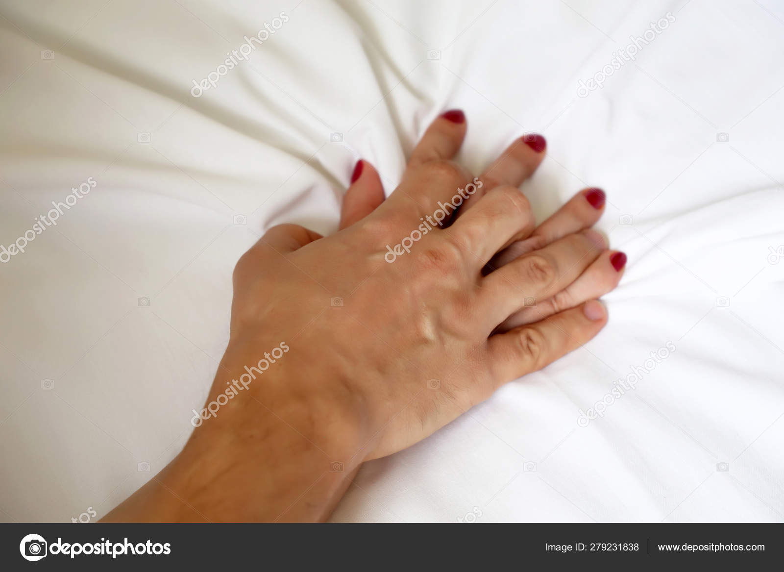 Couple Having Sex Male Female Hands Red Nails Pulling Gripping Stock Photo by ©olegpmr 279231838