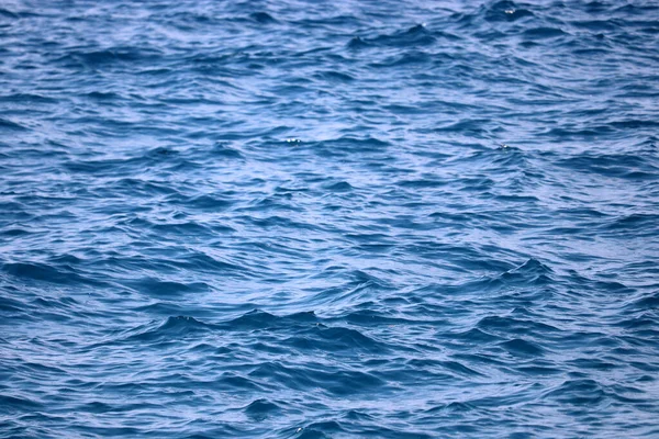 Superficie Dell Acqua Mare Blu Profondo Struttura Morbida Delle Onde — Foto Stock