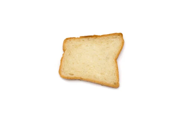 Pieces White Bread White Background Isolate Food — Stock Photo, Image