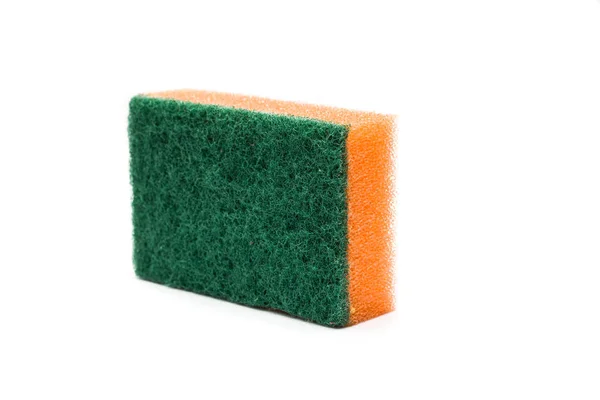 Orange sponge for washing dishes — Stock Photo, Image