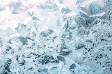 Mavi tonları camının ayaz desen doku