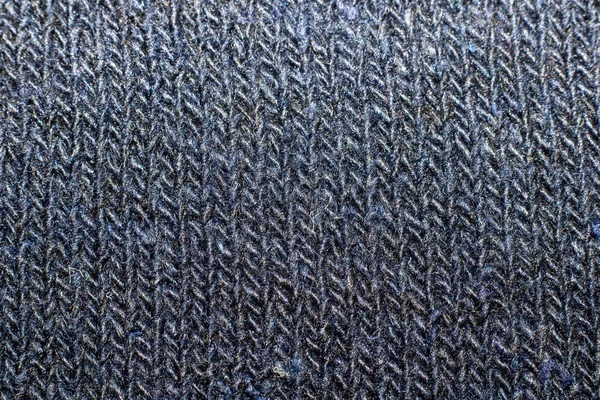 Texture of blue knitted fabric close up — Stock Photo, Image