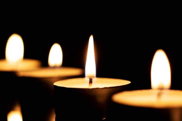 Candle Flame Background Other Candles Copy Space — Stock Photo, Image