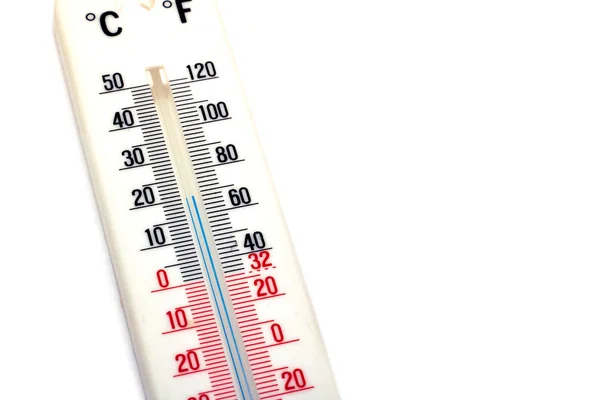 Kwik Kamerthermometer Een Witte Achtergrond Sluiten Ruimte Beslag Kopie — Stockfoto