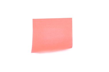 Pembe kağıt etiket, beyaz bir arka plan üzerinde ayrı tut