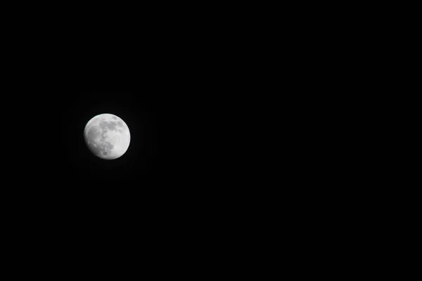 Lua Céu Negro Com Espaço Cópia Céu Noturno — Fotografia de Stock