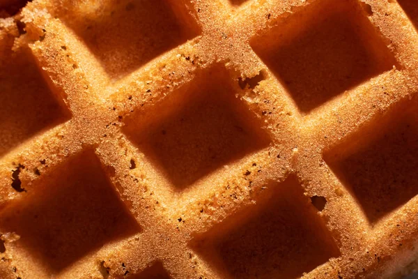 Waffle Süti Közelről Háttér Szöveg Vagy Textúra — Stock Fotó