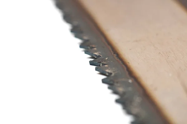Las sierras dentales se cierran, se aíslan sobre un fondo blanco — Foto de Stock