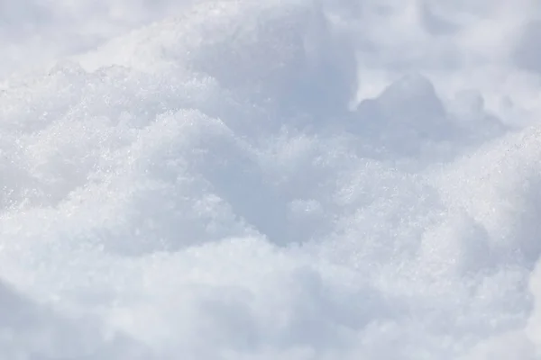 Снежный фон с подробными снежинками, макрофото снега — стоковое фото
