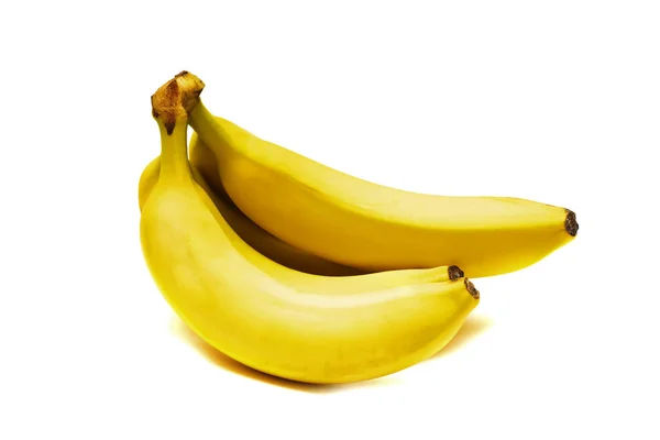 Bright yellow banana, isolate on a white background — Stock Photo, Image