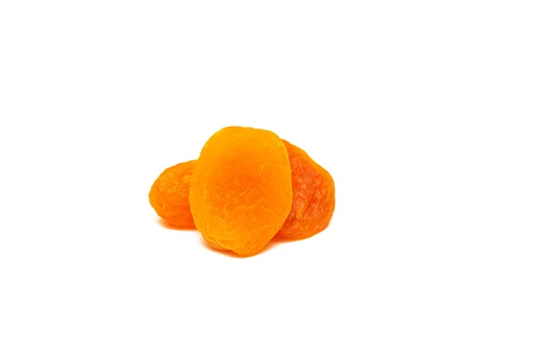 Orange Aprikot Kering Menutup Terisolasi Pada Latar Belakang Putih — Stok Foto