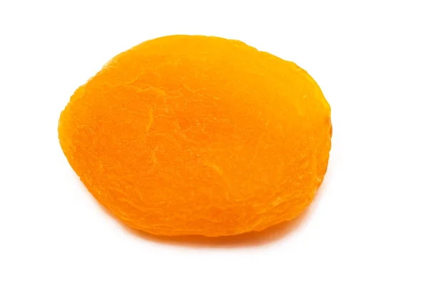 Albicocche Secche Arancioni Vicino Isolate Fondo Bianco — Foto Stock