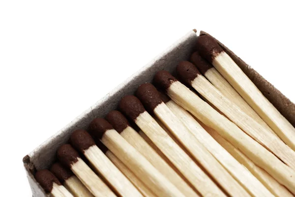 Matchbox closeup, isolated on a white background — Stock Photo, Image