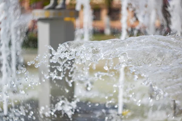 Des Gouttes Eau Dans Fontaine Ferment — Photo