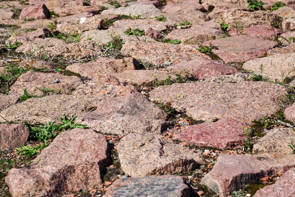 Aralarında büyük taşlar ve yosun, arka plan — Stok fotoğraf