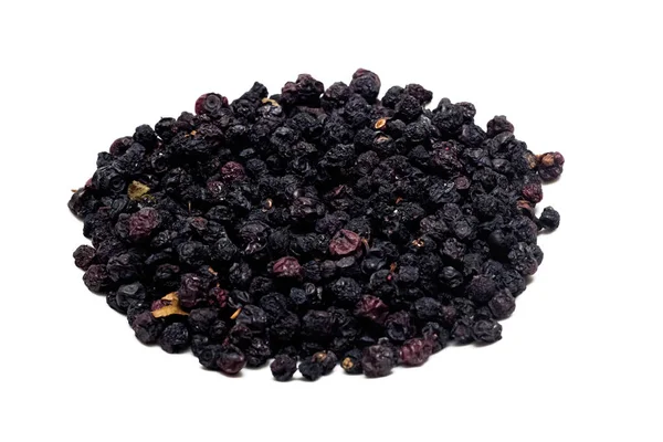 Ein Haufen getrockneter Blaubeeren aus nächster Nähe, isoliert — Stockfoto