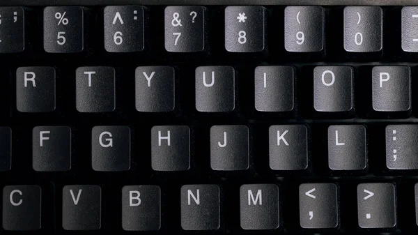 Siyah Bilgisayar Klavye Tuşları Kapat Metin Için Arkaplan — Stok fotoğraf