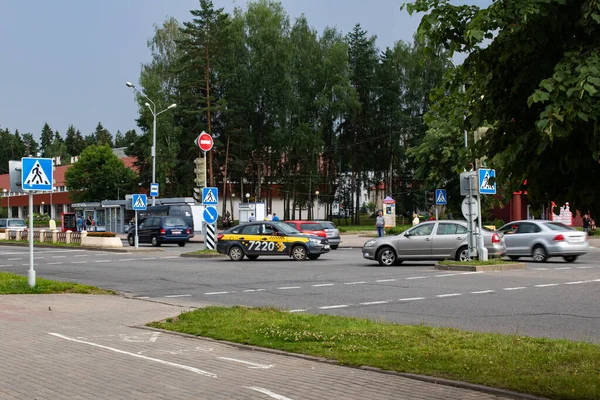 Belário Novopolotsk Julho 2020 Segundo Antes Colisão Carros — Fotografia de Stock