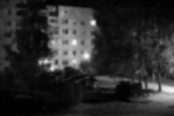 Θολή φώτα φόντου σε σκούρο μαύρο και άσπρο — Φωτογραφία Αρχείου