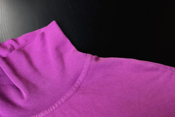 Parte Maglione Rosa Sfondo Legno Vicino — Foto Stock