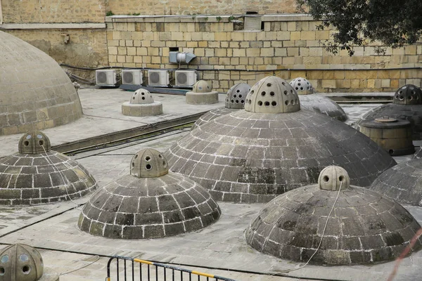 Střecha Kopule Starověké Hamam Městě Baku — Stock fotografie