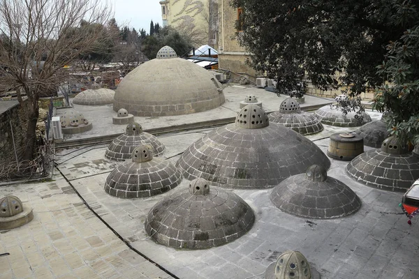 Крыша Купол Древнего Хаммама Городе Баку — стоковое фото