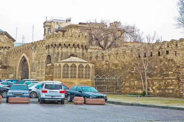 Kapu Régi Erőd Baku Óvárosának Bejáratánál Baku Azerbajdzsán Falai Régi — Stock Fotó