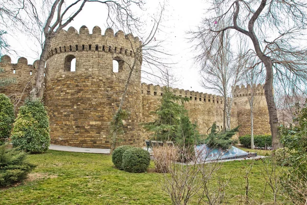 Eski Kale Bakü Eski Şehir Giriş Kapısı Bakü Azerbaycan Bakü — Stok fotoğraf
