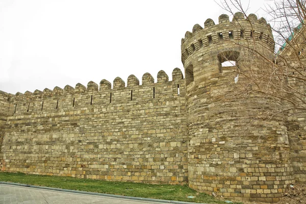 Bakıda Icheri Sarayı Azerbaycan Eski Kale Bakü Eski Şehir Giriş — Stok fotoğraf