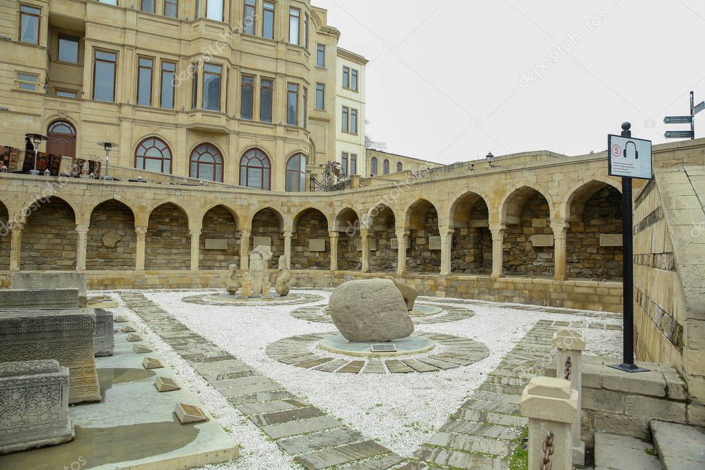 Arcades and religious burial Place in Old city, Icheri Sheher - UNESCO World Heritage Site