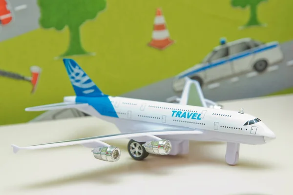 Brinquedos Avião Segundo Plano Sem Foco — Fotografia de Stock