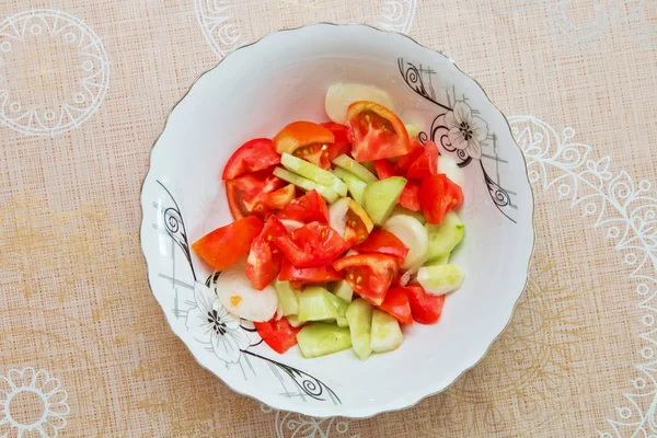 Salada Pepino Tomate Azerbaijão — Fotografia de Stock