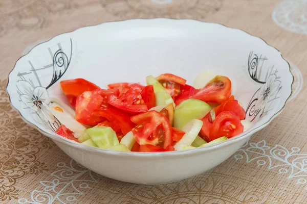Salada Pepino Tomate Azerbaijão — Fotografia de Stock