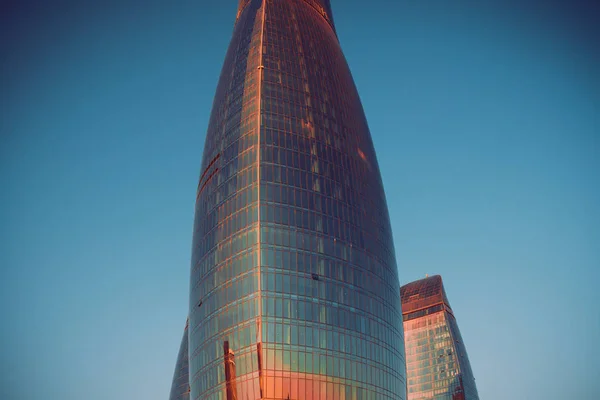 Image Baku Flame Towers Best Tourist City City View Baku — Stock Photo, Image