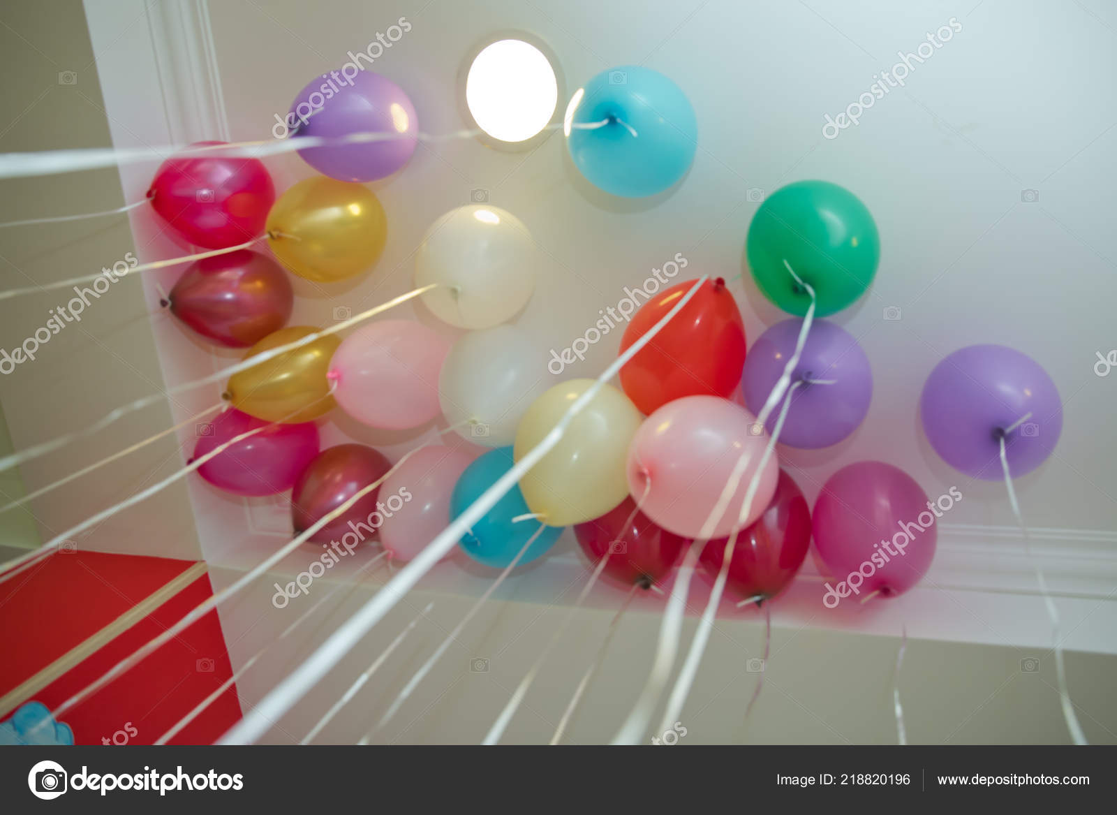 Colorfull Balloons Float White Ceiling Room Party Wedding Children