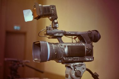 video kamera lens - kayıt show tv Studio - odak fotoğraf makinesi diyafram