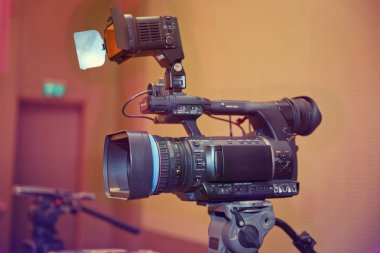 video kamera lens - kayıt show tv Studio - odak fotoğraf makinesi diyafram