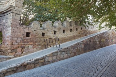 Azerbaycan. Eski kale, Bakü Eski Şehir giriş kapısı. Bakü, Azerbaycan. Bakü'deki eski şehir duvarlarının. Icheri Şirvanşahlar Sarayı UNESCO Dünya Miras Listesi var. Icheri Bakü – Şirvanşahlar Sarayı.