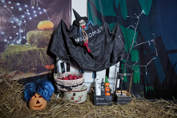 Calabaza Halloween Sonriendo Manera Más Malvada Spooky Halloween Jack Lantern — Foto de Stock