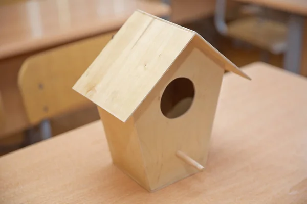 Fából Készült Madár Fészek Fából Készült Birdhouse Kis Madár Ház — Stock Fotó