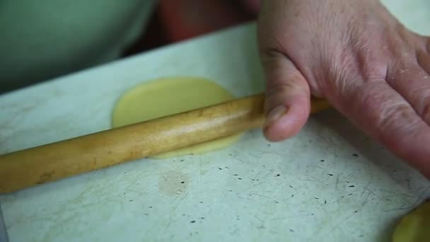 Shekerbura Est Dessert Azerbaïdjanais Est Une Pâtisserie Sucrée Remplie Amandes — Video