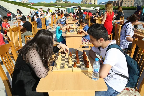 Baku Azerbaijan Juni 2019 Barnfestival Parken Heydar Aliyev Center Barn — Stockfoto