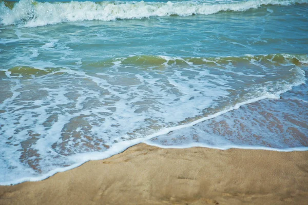 Wakacyjne Tło Morze Tropikalne Plaża Czasem Letnim Close Zdjęcie Pięknej — Zdjęcie stockowe