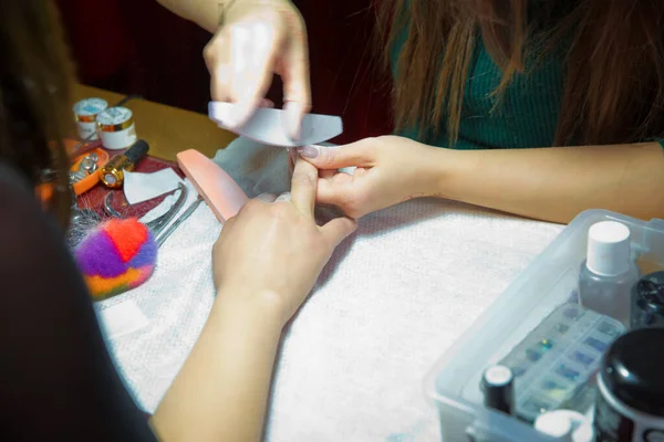 Chacun Des Ongles Est Classé Avant Que Œuvre Soit Peinte — Photo