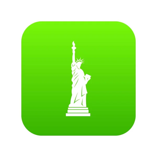 Статуя свободи ікона цифровий зелений — стоковий вектор