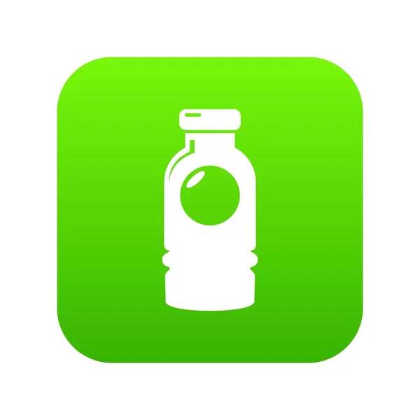 Botella cosmética icono verde vector — Vector de stock